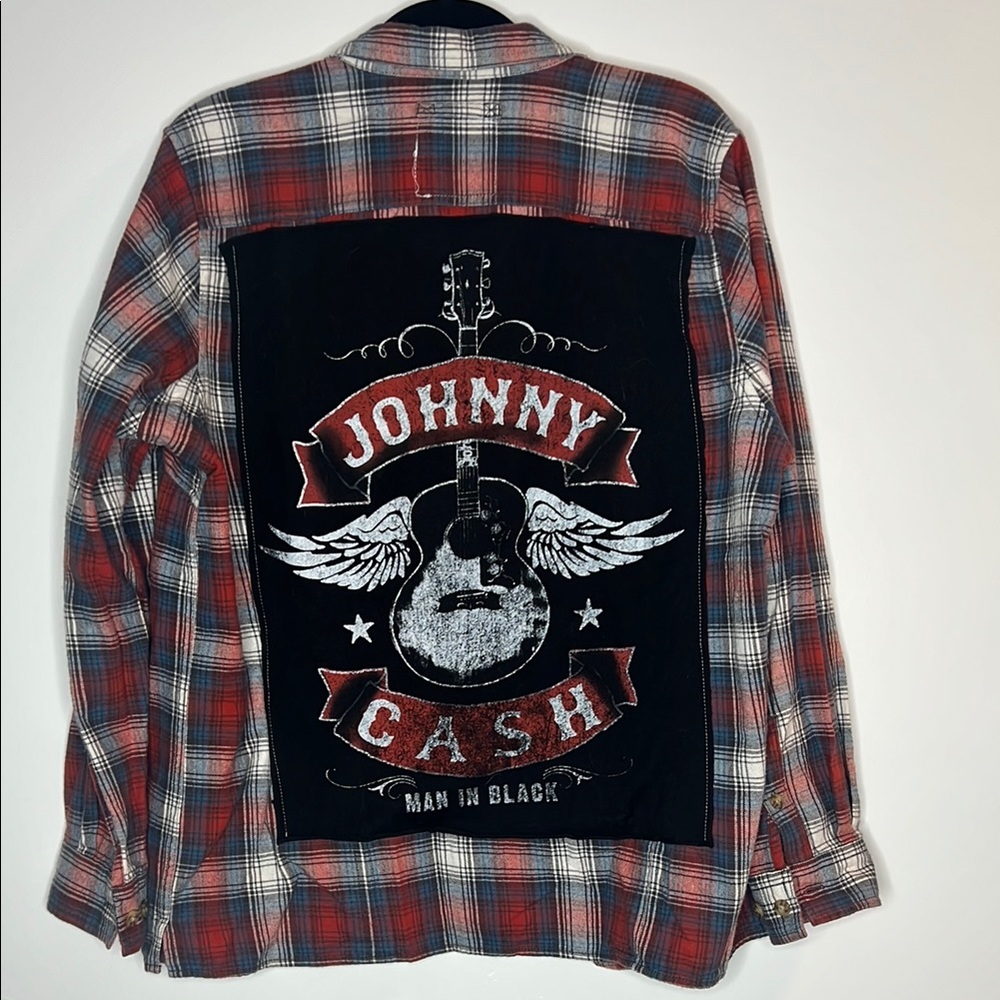 Sonoma Red and Black Boxy Graphic Button Down Shirt